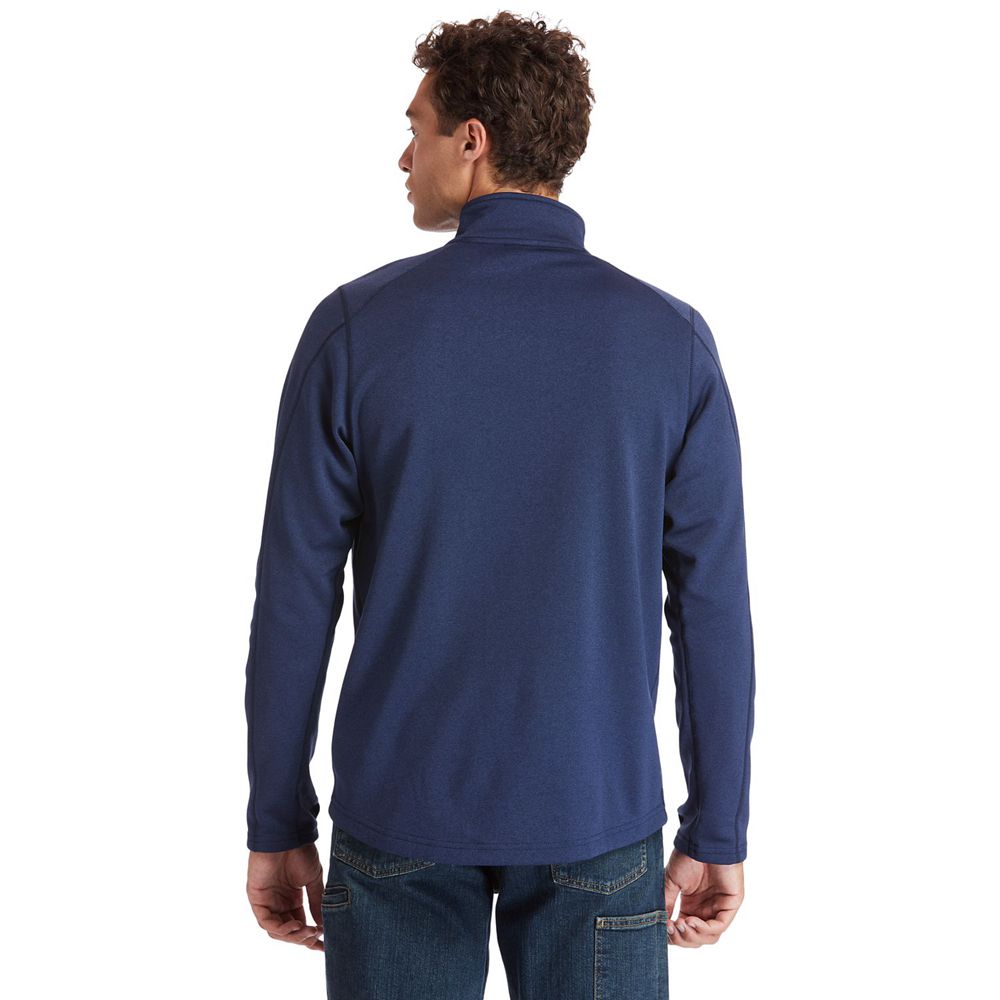 Sudadera Timberland Argentina Hombre - Pro® Understory Quarter-Zip Fleece - Azul Marino - QKLWBR-042